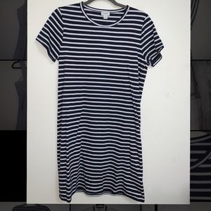 Small stripped J.Crew t-shirt dress navy/white NWT